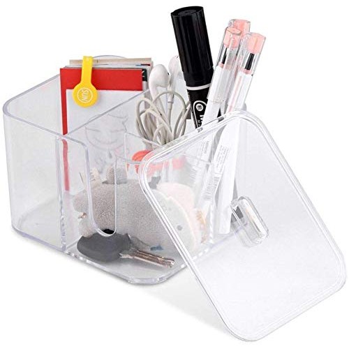 SUNFICON Cotton Pads Holder Organizer Cotton Swab Balls Box Holder Dispenser ...