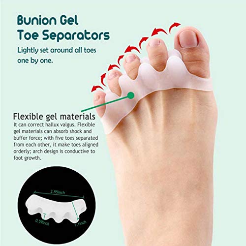 Bunion Corrector and Bunion Pain Relief Kit, Gel Bunion Pads & Sleeve, Toe Se...