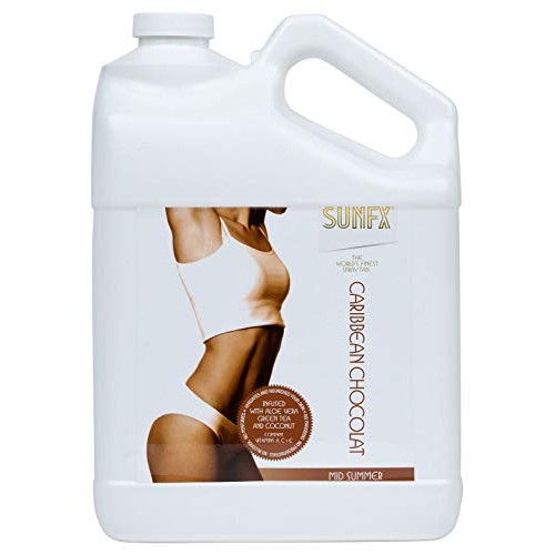 SunFX Caribbean Chocolat-All Natural Spray Tanning Solution 15% DHA(1 Gallon/...