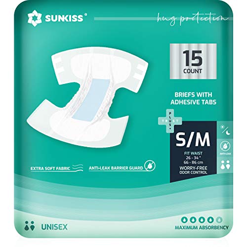 SUNKISS TrustPlus Adult Diapers with Maximum Absorbency, Disposable Incontine...