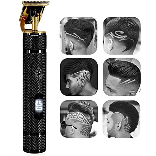 Professional Cordless Hair Trimmer, 0mm Baldheaded Hair Clipper T-Blade Hair ...