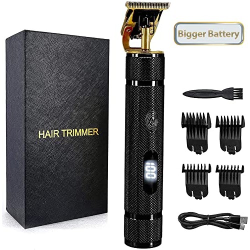 Professional Cordless Hair Trimmer, 0mm Baldheaded Hair Clipper T-Blade Hair ...