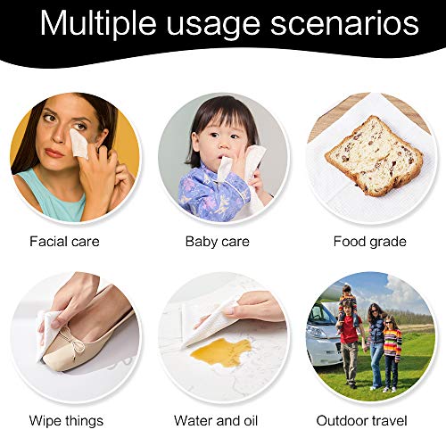 SUNLAND Cotton Dry Wipes Disposable Face Towel Soft Cotton Tissue For Sensiti...