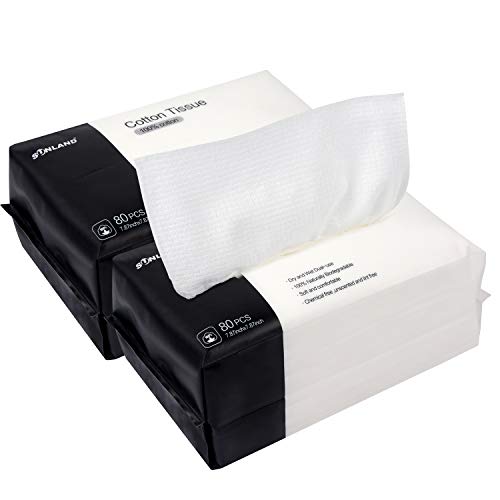 SUNLAND Cotton Dry Wipes Disposable Face Towel Soft Cotton Tissue For Sensiti...