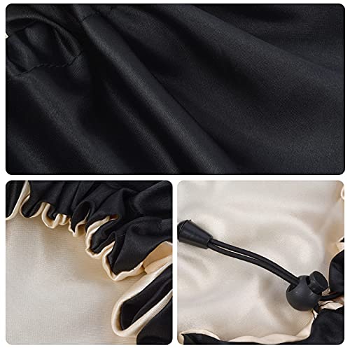 SUNLAND Hair Bonnet Silky Sleeping Cap Adjustable Satin Cap for Night Sleepin...