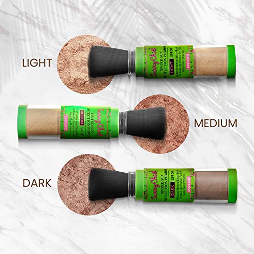 Sunny Chick Sunscreen Powder- Tinted Brush-On Mineral Sunblock SPF30 .23OZ (M...