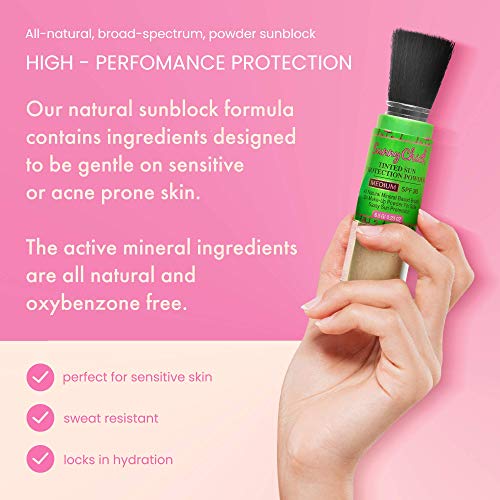 Sunny Chick Sunscreen Powder- Tinted Brush-On Mineral Sunblock SPF30 .23OZ (M...