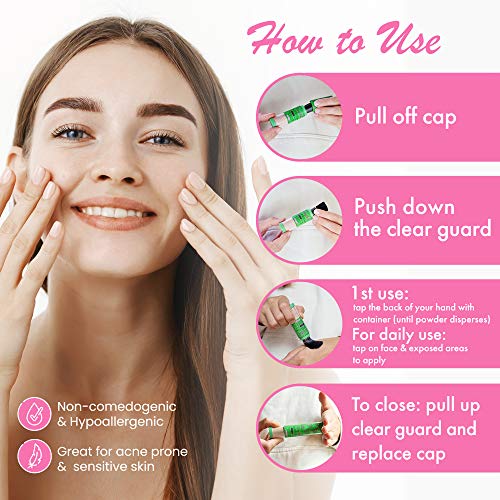 Sunny Chick Sunscreen Powder- Tinted Brush-On Mineral Sunblock SPF30 .23OZ (M...