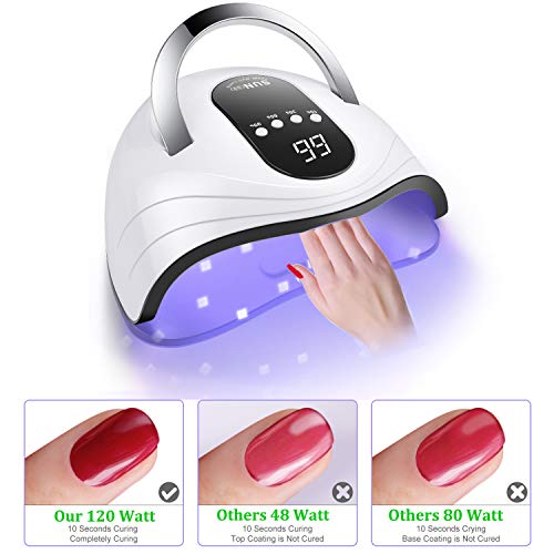 Sunrich UV Gel Nail Lamp 120W LED Nail Light Fast Nail Dryer for Gel Polish C...