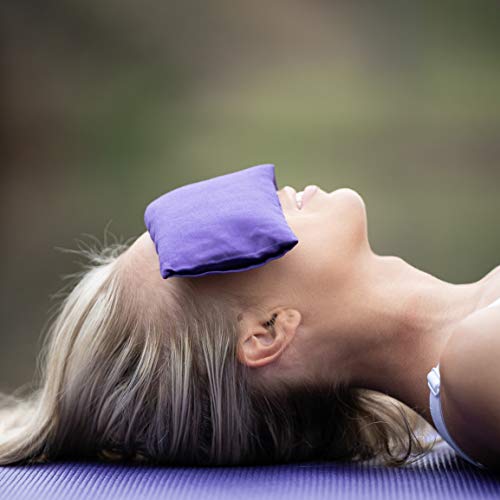 Unscented Low-Luster Sateen Eye Pillows - Economy 4 Pack - Flaxseed - Removab...