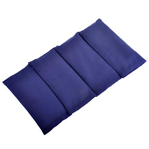 Unscented Low-Luster Sateen Eye Pillows - Economy 4 Pack - Flaxseed - Removab...