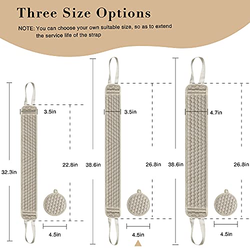Suntee Exfoliating Back Scrubber & Exfoliating Sponge Pad Set for Shower, Bat...