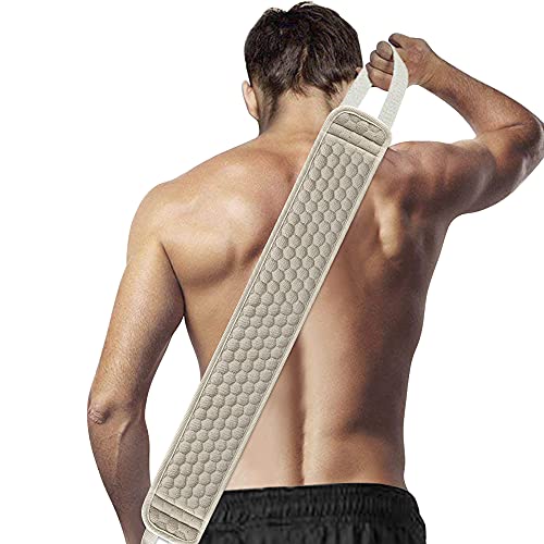 Suntee Exfoliating Back Scrubber & Exfoliating Sponge Pad Set for Shower, Bat...