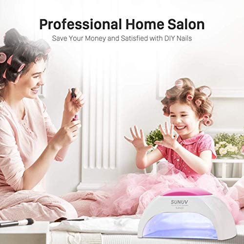Gel UV Nail Lamp, SUNUV 48W UV LED Nail Dryer Light for Gel Nails Polish Mani...