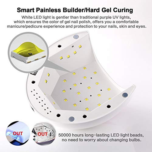 Gel UV Nail Lamp, SUNUV 48W UV LED Nail Dryer Light for Gel Nails Polish Mani...