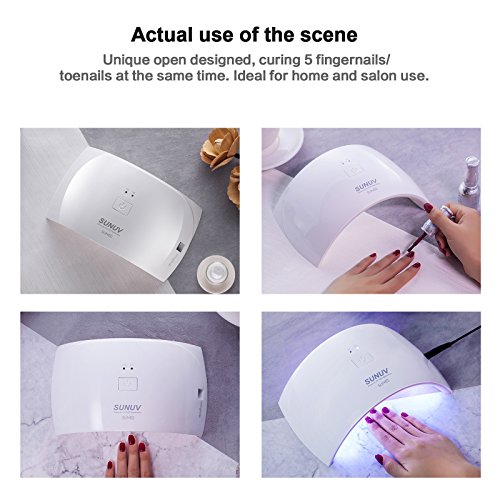 UV LED Nail Lamp, SUNUV Gel UV Light Nail Dryer for Gel Nail Polish Curing La...