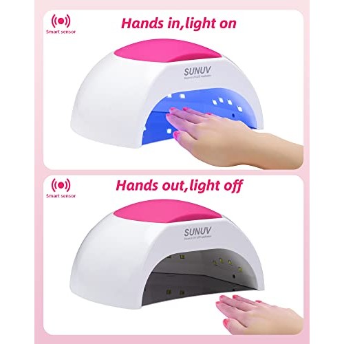 UV LED Nail Lamp, SUNUV Gel UV Nail Lamp, Gel Nail Light for Nail Polish, Nai...