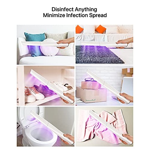 UV Light Sanitizer Wand, Portable UVC Light wand,UV Wand Rechargeable and Fol...
