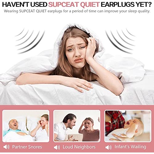 Ear Plugs for Sleeping Noise Cancelling, 2 Pairs Reusable Earplugs Sound Bloc...