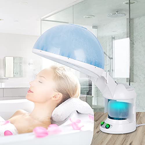 SUPER DEAL PRO 3 in 1 Multifunction Ozone Hair and Facial Steamer with Bonnet...