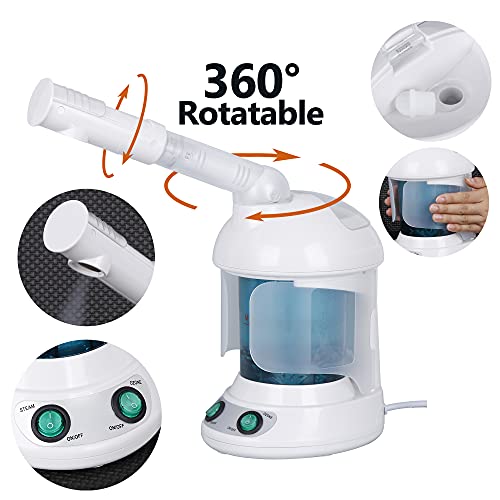 SUPER DEAL PRO 3 in 1 Multifunction Ozone Hair and Facial Steamer with Bonnet...