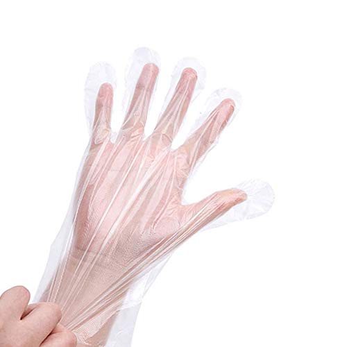 Disposable Clear Plastic Gloves - Bulk 800 Pieces Plastic Disposable Gloves L...