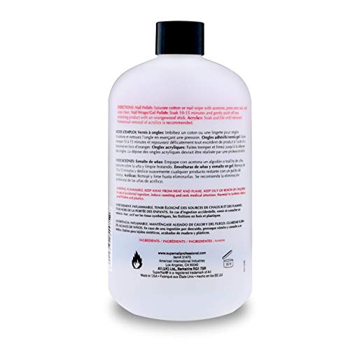 Super Nail Pure Acetone, AS SHOWN 16 Fl Oz