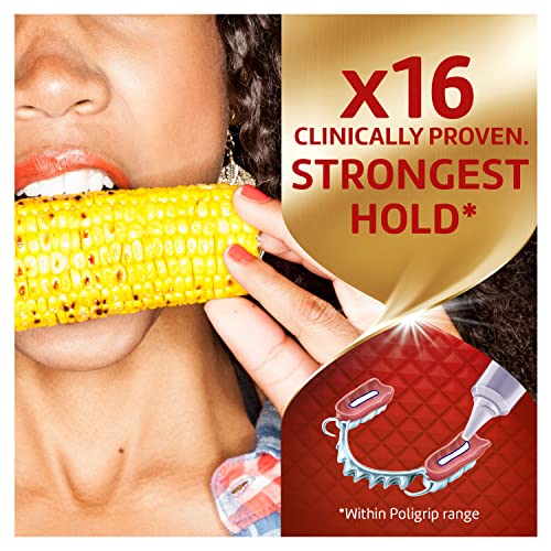 Poligrip Power Max Power Hold plus Seal Denture Adhesive Cream, Denture Cream...