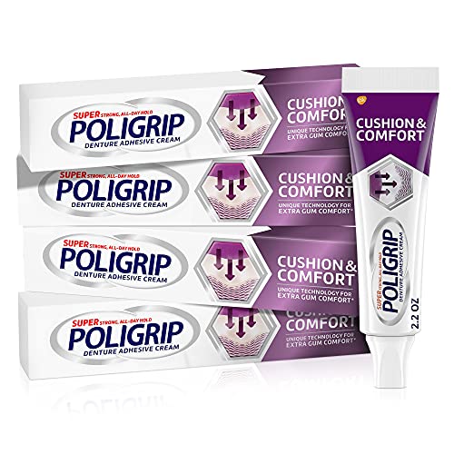 Super Poli-Grip Poligrip Cushion & Comfort, Denture and Partials Adhesive Cre...
