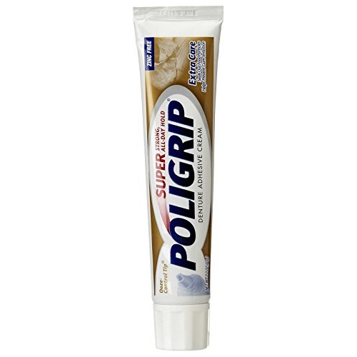 Super Poligrip Extra Care Denture Adhesive Cream with Poliseal - 2.2 oz - 2 pk