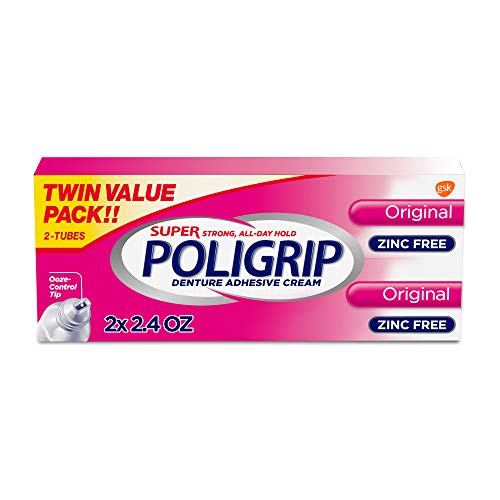 Super Poligrip Original Formula Zinc Free Denture and Partials Adhesive Cream...