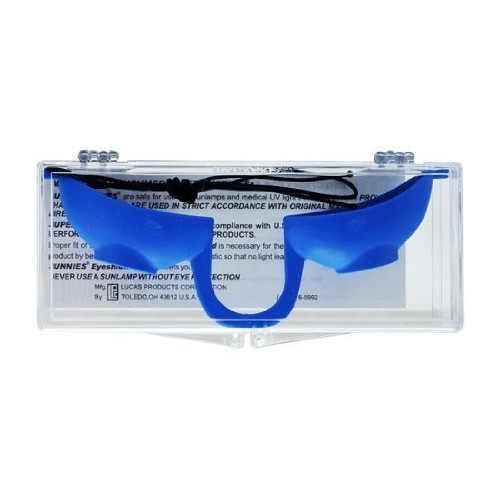 BLUE Super Sunnies UV Eye Flexible Tanning Bed Goggle EVO COLOR Tan SINGLE by...