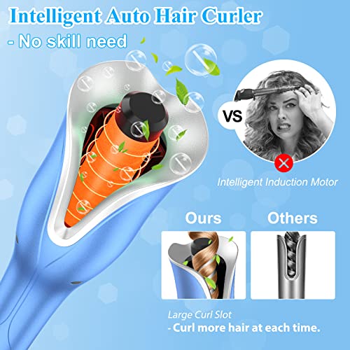Auto Hair Curler, Automatic Curling Iron Wand with 1" Large Rotating Barrel &...