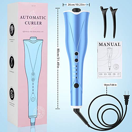 Auto Hair Curler, Automatic Curling Iron Wand with 1" Large Rotating Barrel &...