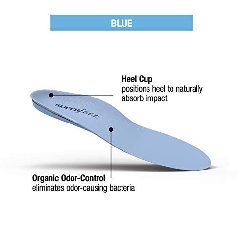 Superfeet BLUE Professional-Grade Orthotic Shoe Inserts for Medium Thickness ...
