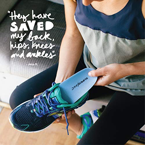 Superfeet BLUE Professional-Grade Orthotic Shoe Inserts for Medium Thickness ...