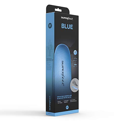 Superfeet BLUE Professional-Grade Orthotic Shoe Inserts for Medium Thickness ...