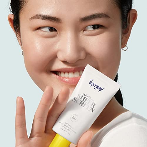 Supergoop! Mineral Sheerscreen SPF 30 PA+++, 0.5 fl oz - 100% Mineral, Broad ...