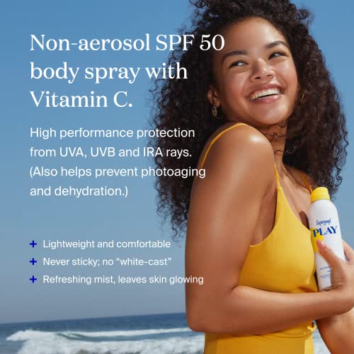 Supergoop! PLAY Antioxidant-Infused Body Mist w/ Vitamin C, 3 fl oz - SPF 50 ...