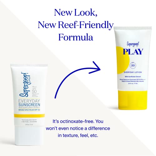 Supergoop! PLAY Everyday Lotion, 2.4 oz - SPF 50 PA++++ Reef-Friendly, Broad ...