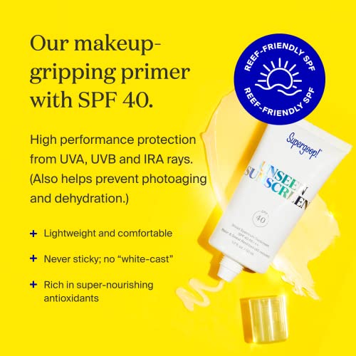 Supergoop! Unseen Sunscreen, 1.7 oz - SPF 40 PA+++ Reef-Friendly, Broad Spect...
