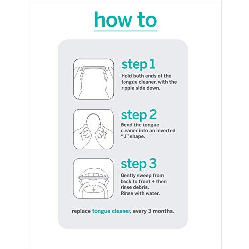 Supersmile Ripple Edge Tongue Cleaner, Ergonomic Reusable Tongue Scraper, 3 C...