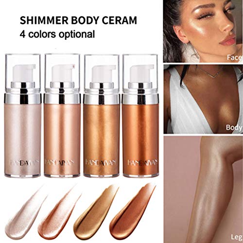 Glitter Body Makeup Shimmer Liquid Bronzer Waterproof Face Highlighter Makeup...