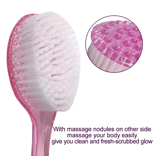 SUPERWASH PLUS Body Bath Brush for Shower, 14 inches Long Handle Shower Brush...