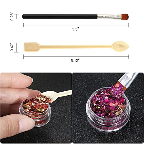 Glitter SUPGIFT 15 Colors 130g Holographic Chunky Cosmetic Chameleon Sequins ...