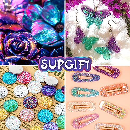 Glitter SUPGIFT 15 Colors 130g Holographic Chunky Cosmetic Chameleon Sequins ...