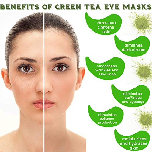 Green Tea Matcha Eye Mask by SUPRANCE - Under Eye Patches Treatment for Dark ...
