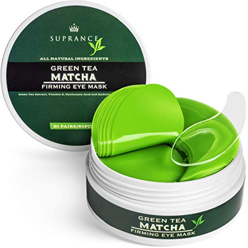 Green Tea Matcha Eye Mask by SUPRANCE - Under Eye Patches Treatment for Dark ...