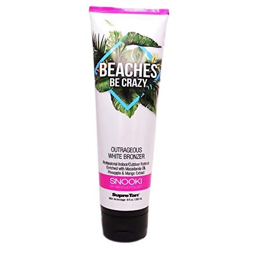 Supre SNOOKI BEACHES BE CRAZY Outrageous White Bronzer, 9 ounces. Tanning Bed...
