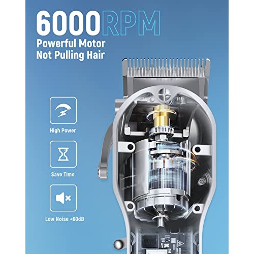 SUPRENT® Hair Clippers for Men, Professional Hair Cutting Kit & T-Blade Trimm...